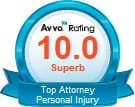Avvo Rating | 10.0 Superb | Top Attorney Personal Injury